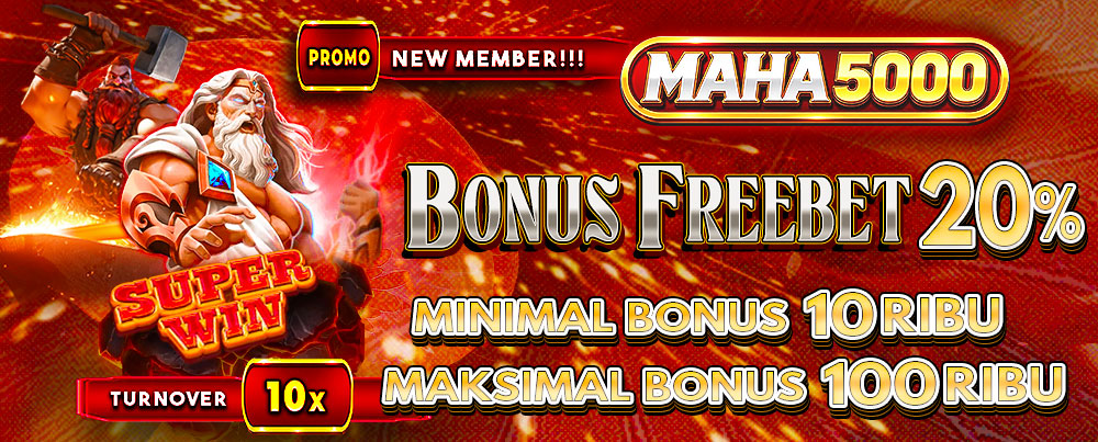 MAHA5000 PROMO FREEBET 20%